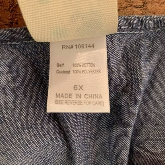 Lily Bleu Girls Size 6X Blue Patchwork Western Print Sleeveless Tank Top Blouse - Picture 4 of 4